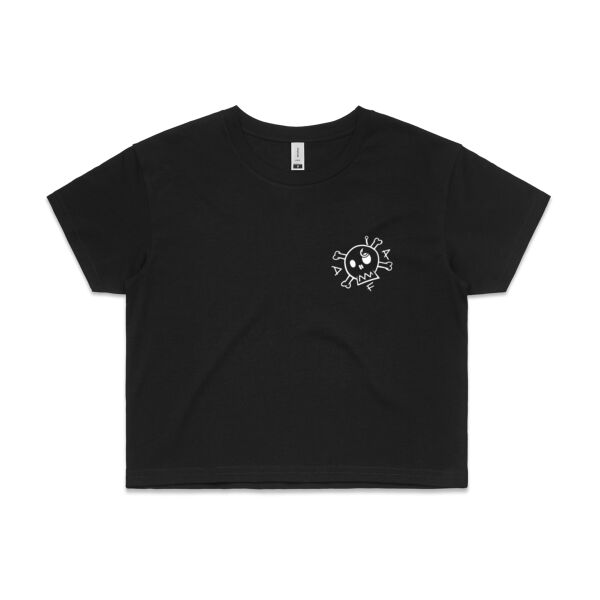 DFP SKULL - Womens Crop Tee Thumbnail