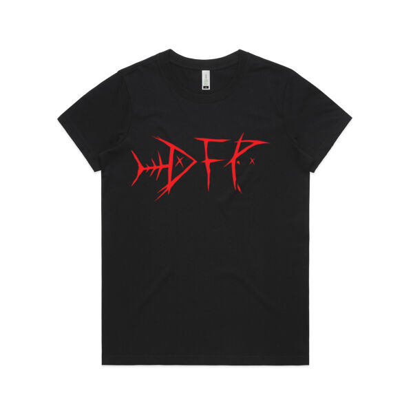DEADFUSH Red - Womens Maple Organic Tee Thumbnail