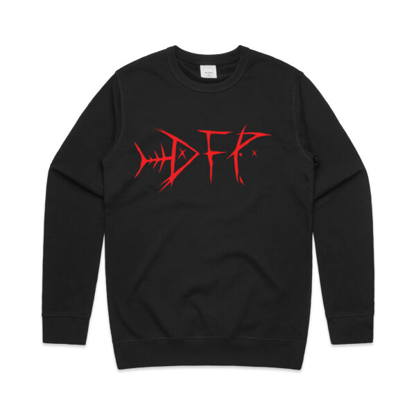 DEADFUSH Red - Mens Premium Crew Thumbnail
