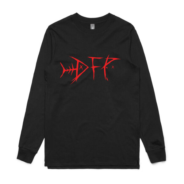 DEADFUSH Red - Mens Base Longsleeve Tee Thumbnail