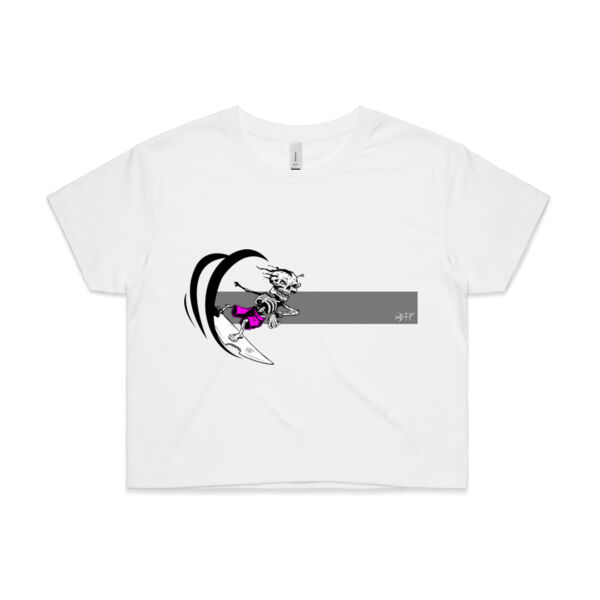 Pink BARREL BONEZY - Womens Crop Tee Thumbnail