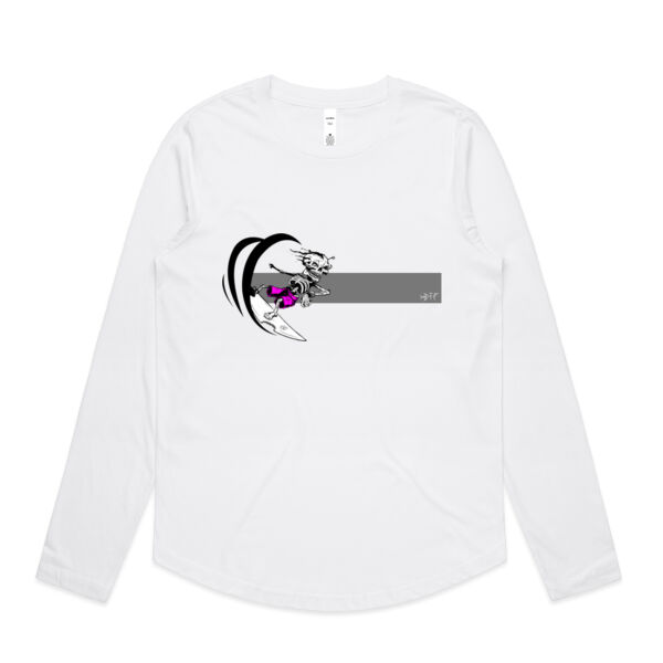 Pink BARREL BONEZY - Womens Curve Longsleeve Tee Thumbnail