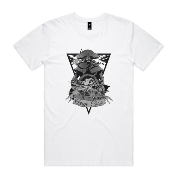 OCEAN CHAOS - B/W - Mens Staple T shirt Thumbnail