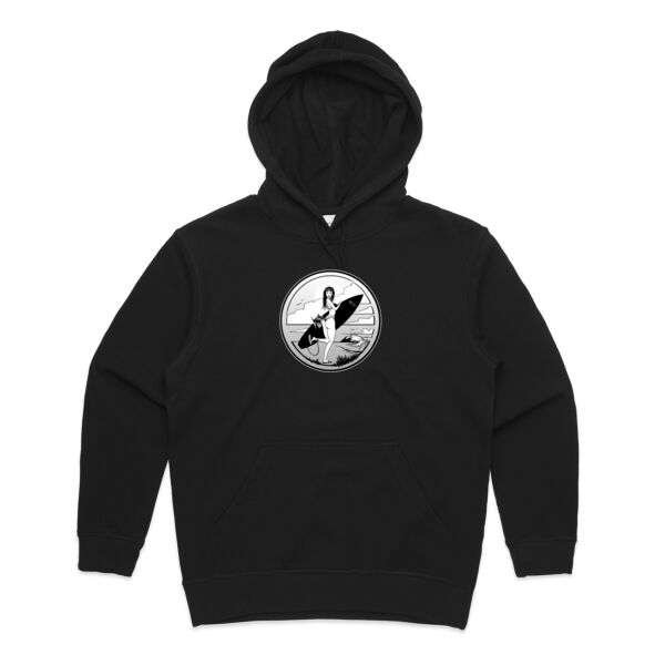 FISHBITES Black'n White - Womens Premium Hood Thumbnail