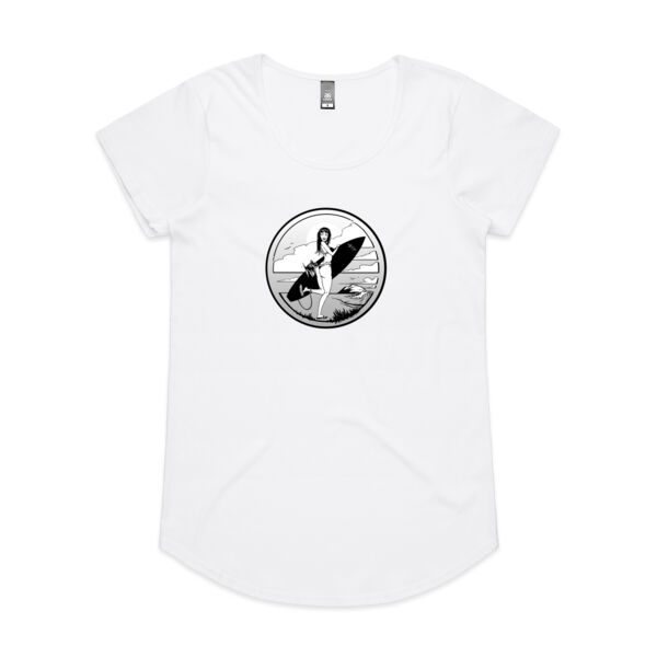 FISHBITES Black'n White - Womens Mali Tee Thumbnail
