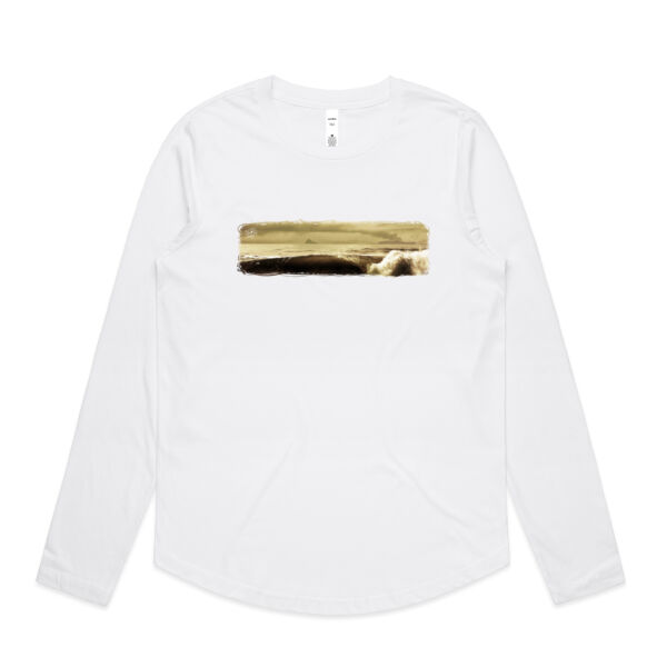 WHITEISLAND WAVES - Womens Curve Longsleeve Tee Thumbnail